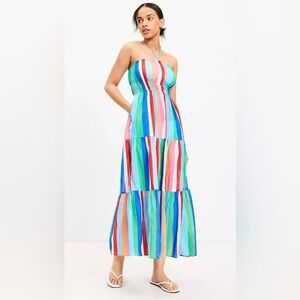 LOFT Beach Halter Maxi Swimsuit Coverup Pocket Dress